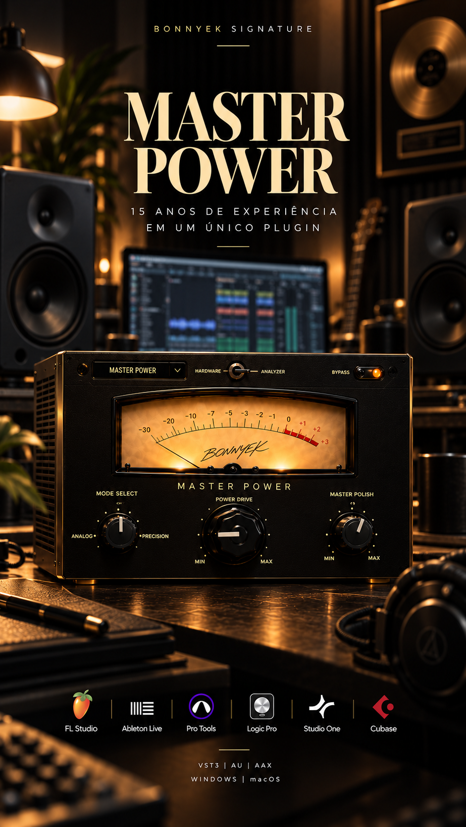 MASTER POWER em ambiente de estúdio